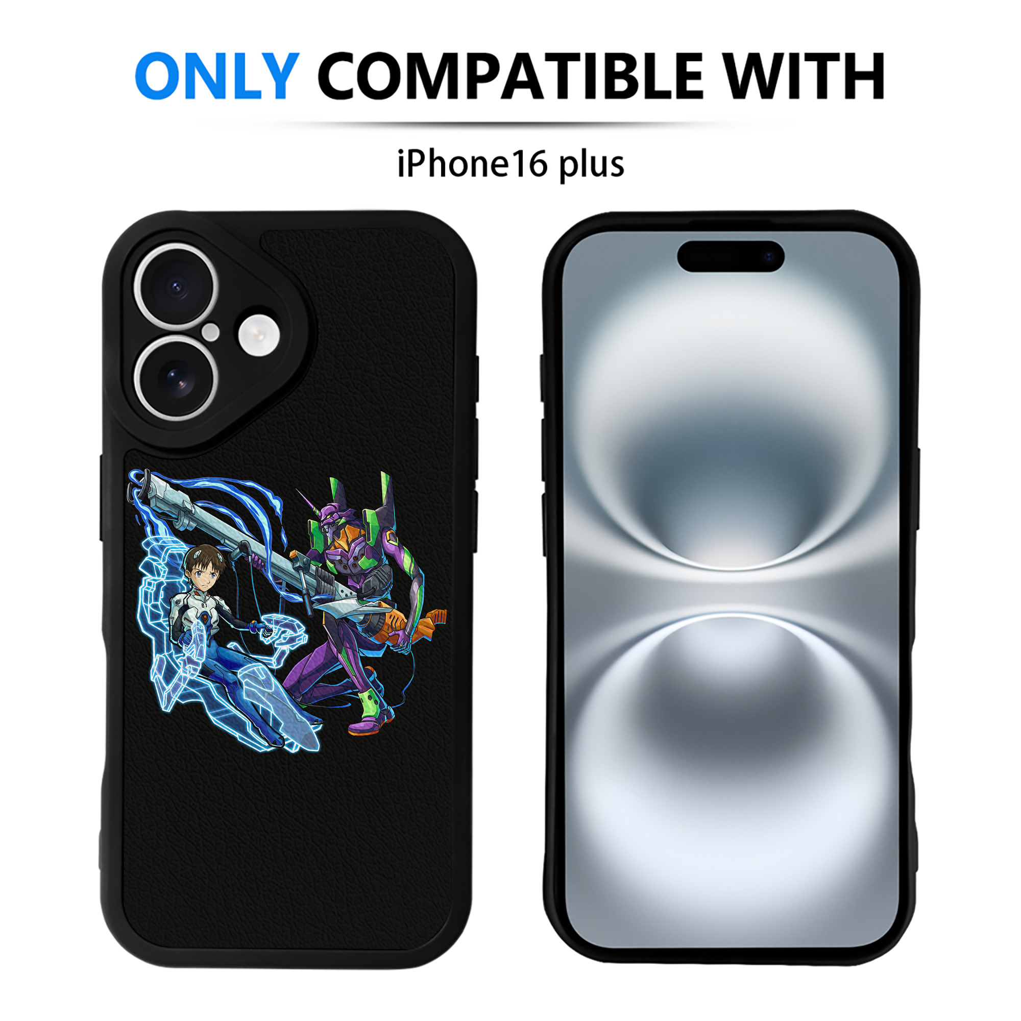 （画像用） EVA 新世紀エヴァンゲリオン 【iPhone 16シリーズ対応】シリコンスマホケース（レザー調） 材質：シリコン